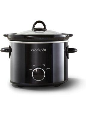 Compact 2-Quart Slow Cooker for Small Meals, Dips & Sides - Removable Stoneware